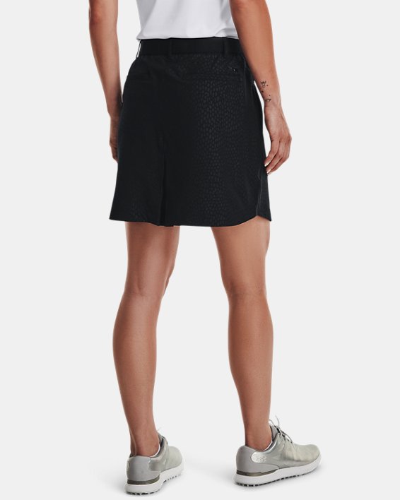 Falda-pantalón con estampado UA Links Woven para mujer, Black, pdpMainDesktop image number 1